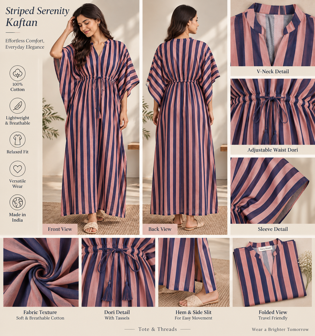 Rosewood Stripe Kaftan