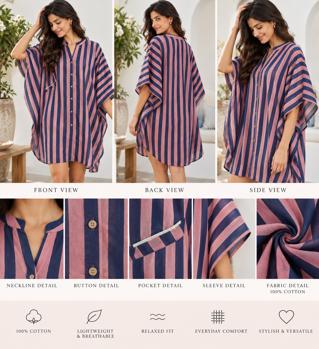 Rosewood Shirt Kaftan
