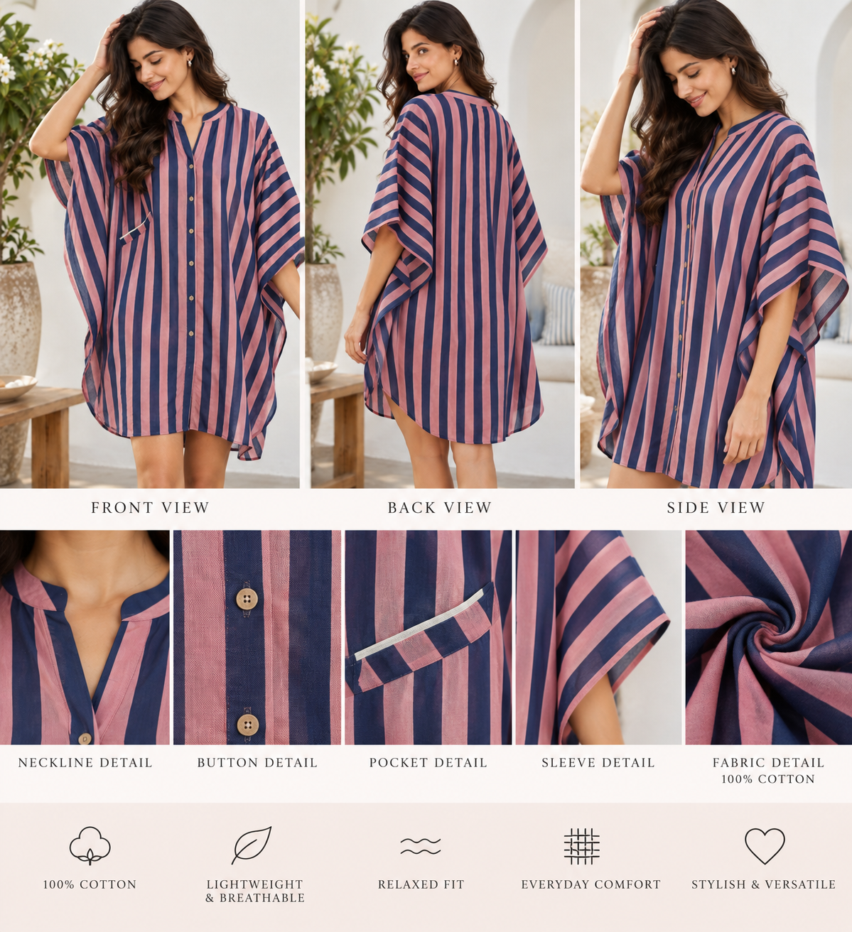 Rosewood Shirt Kaftan