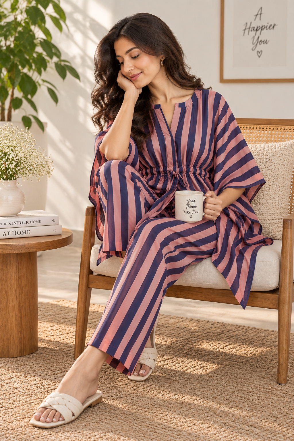 Rosewood Kaftan Pant Set