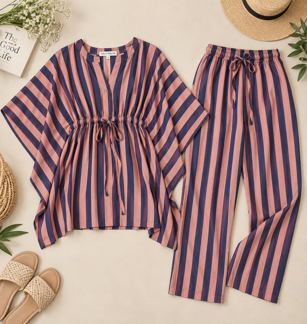Rosewood Kaftan Pant Set