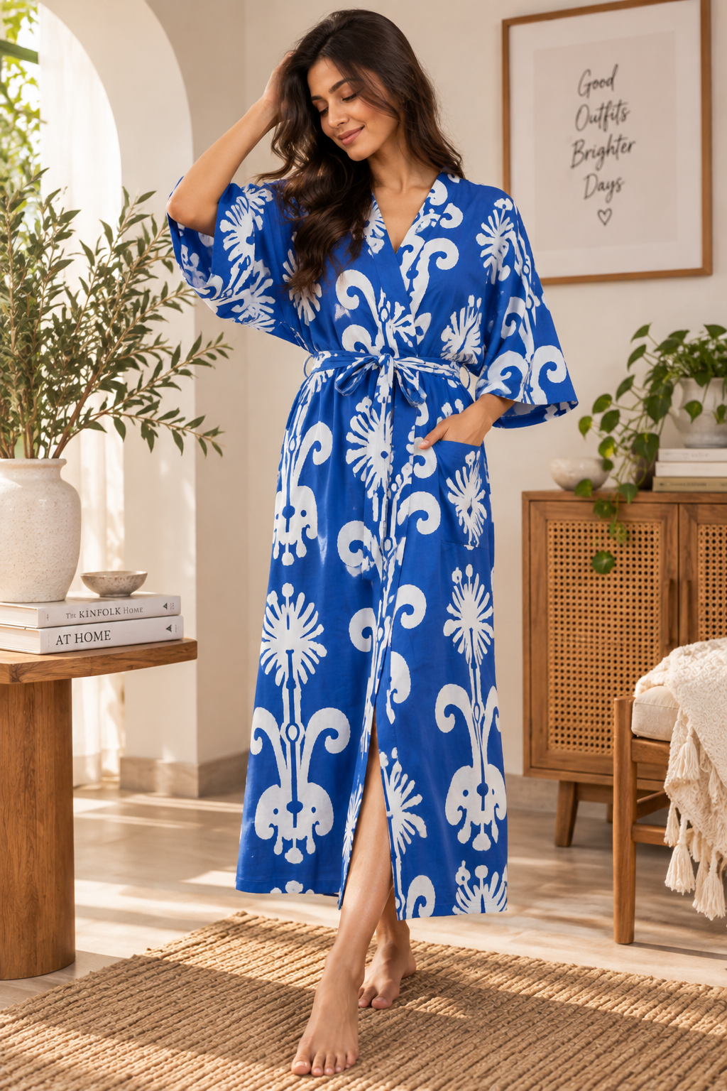 Indigo Bloom Robe