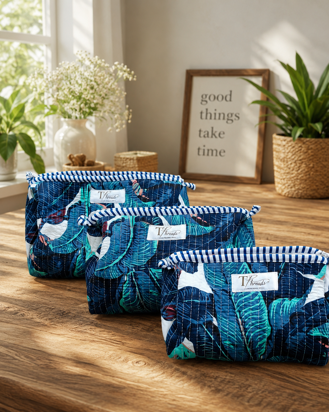 Tropical Luxe Pouch Set of 3