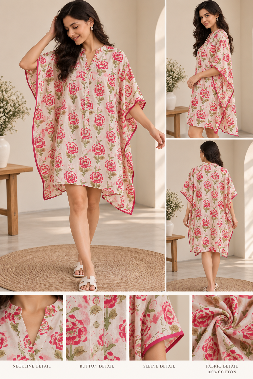 Blush Botanica Kaftan shirt