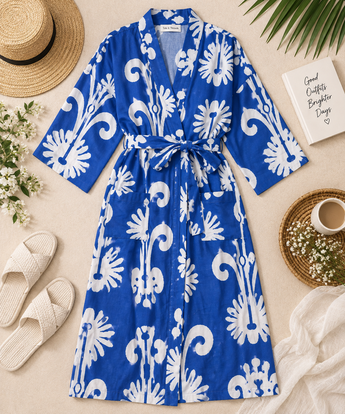 Indigo Bloom Robe