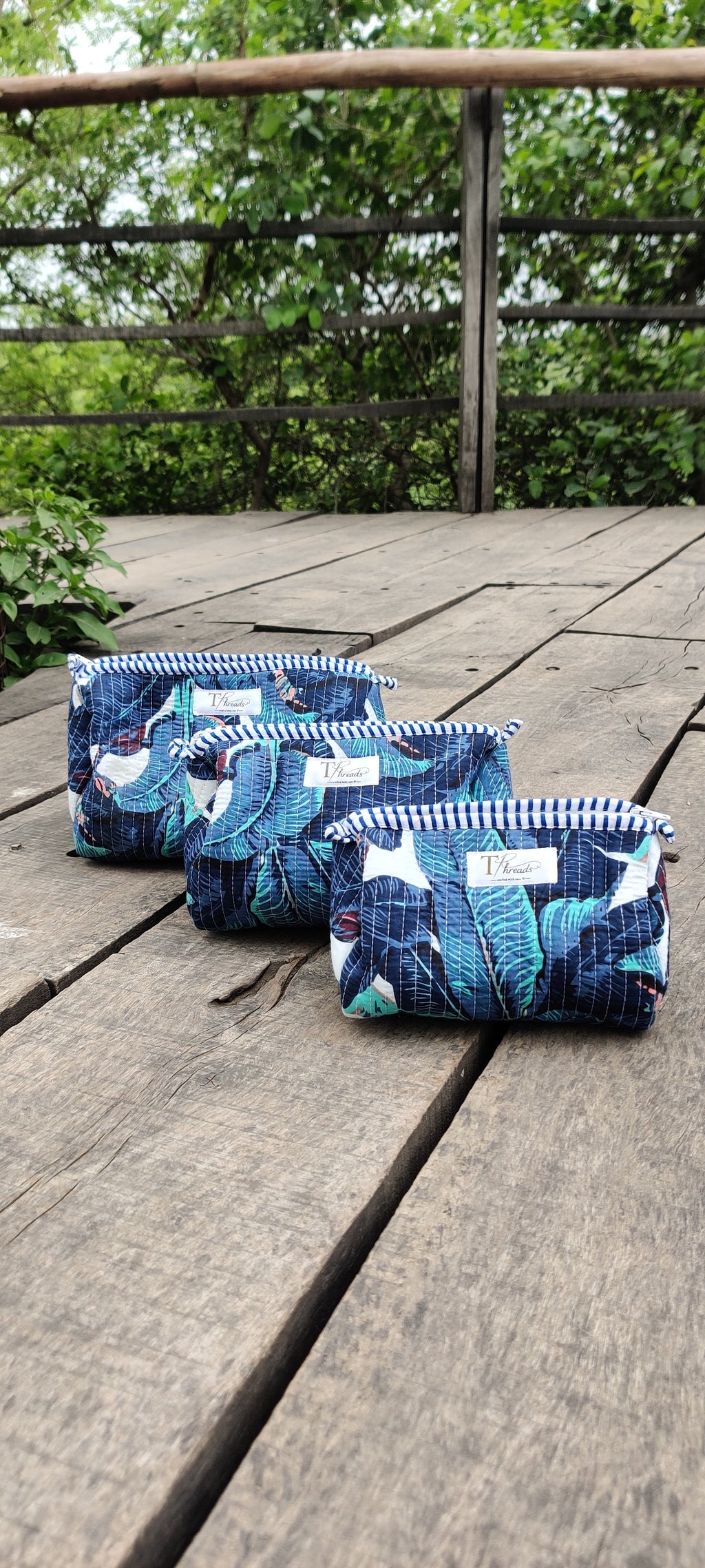 Tropical Luxe Pouch Set of 3