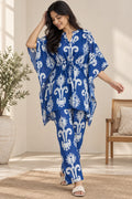 Indigo Bloom Kaftan Pant