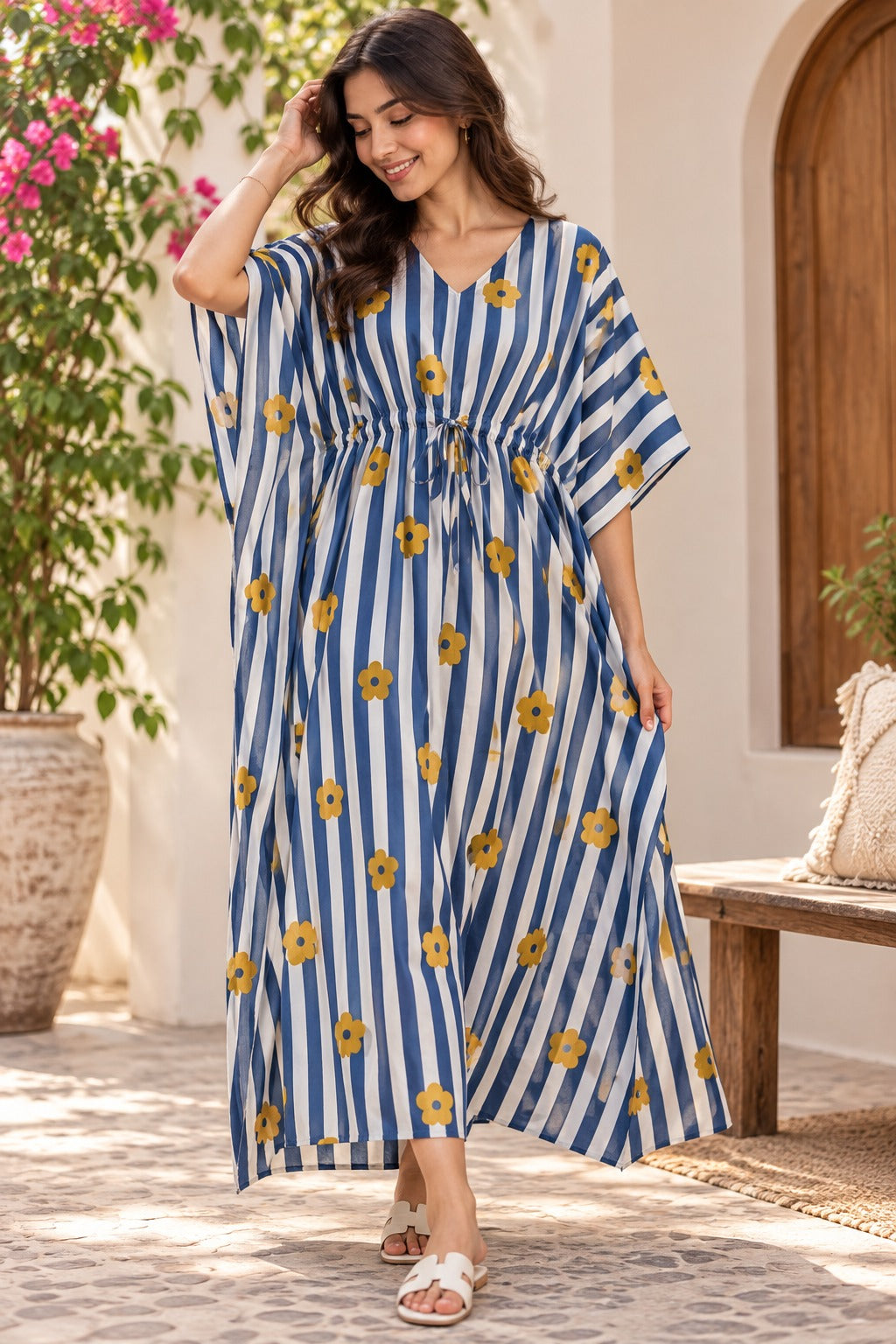 Azure Bloom Kaftan