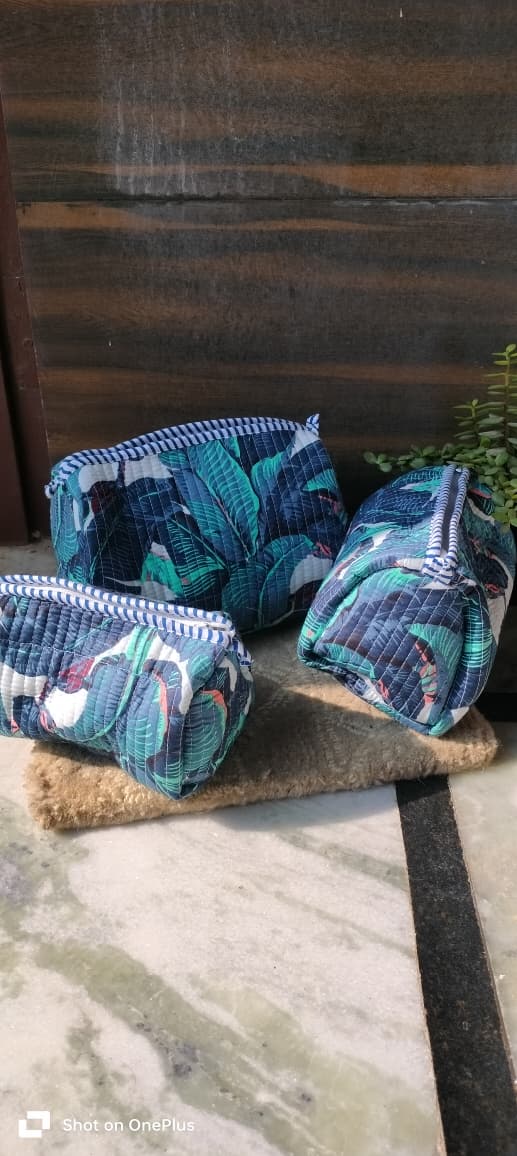 Tropical Luxe Pouch Set of 3