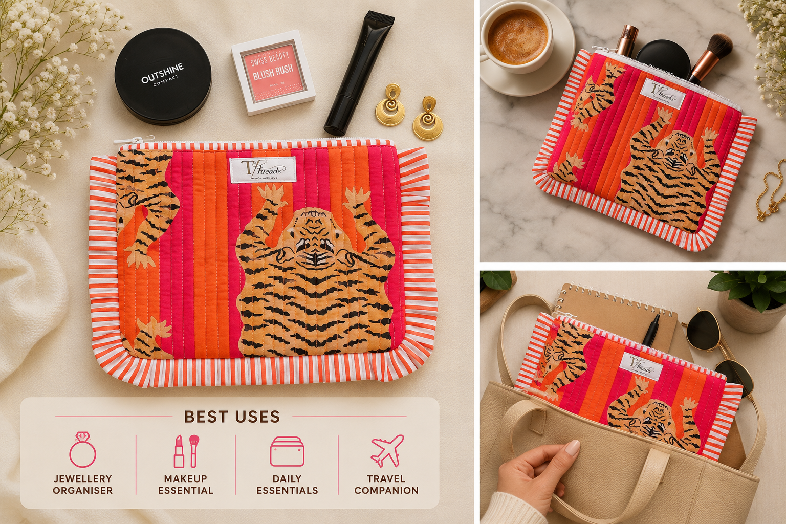 Tiger Muse Flat Pouch